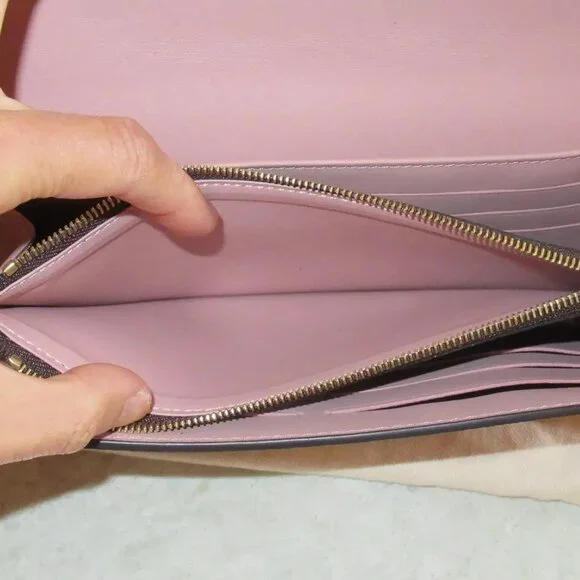 2019 Louis Vuitton FRANCE Damier Pink Croisette Pink Tassel Emilie Sarah Wallet - Picture 13 of 16